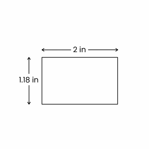 1.18 x 2.00 in